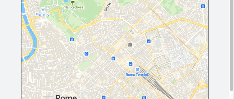 Non-interactive static map image of Rome generated with the MapTiler Static Maps API.